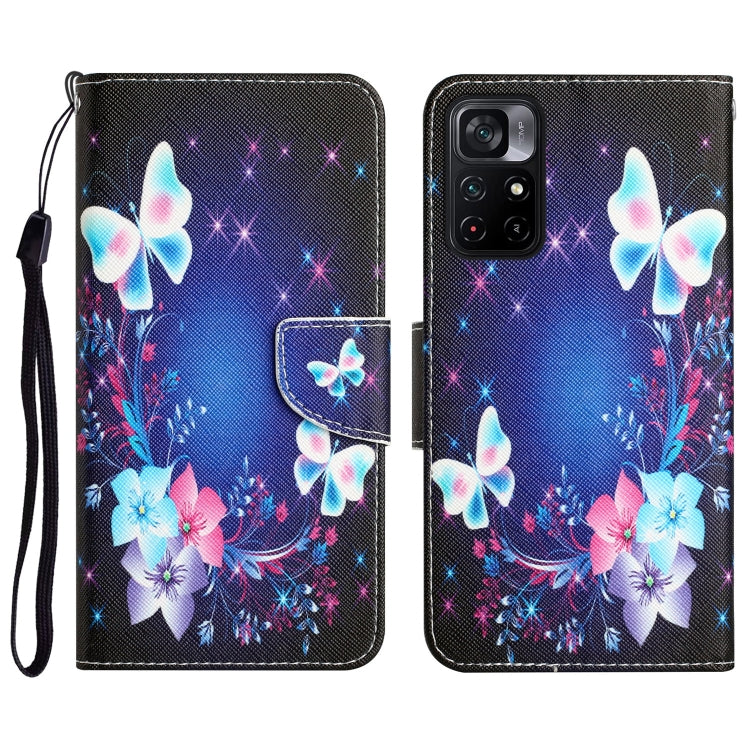 Colored Drawing Leather Phone Case, For Xiaomi Poco M4 Pro 5G