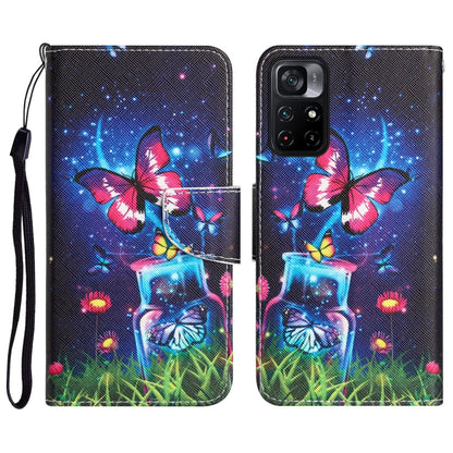 Colored Drawing Leather Phone Case, For Xiaomi Poco M4 Pro 5G