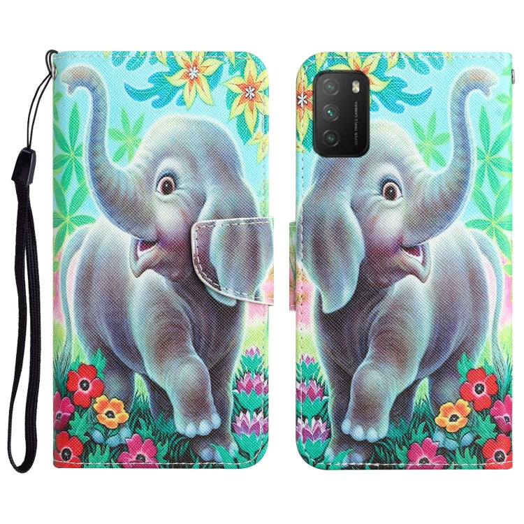 Colored Drawing Leather Phone Case, For Xiaomi Poco M3