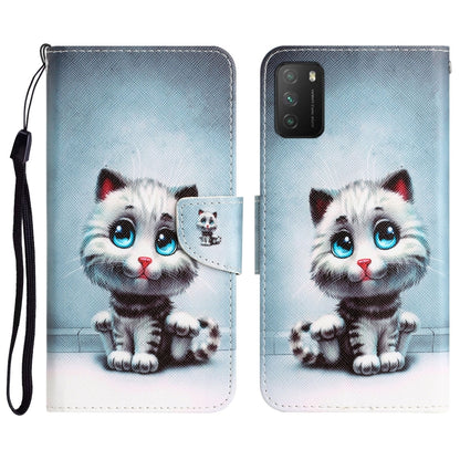 Colored Drawing Leather Phone Case, For Xiaomi Poco M3