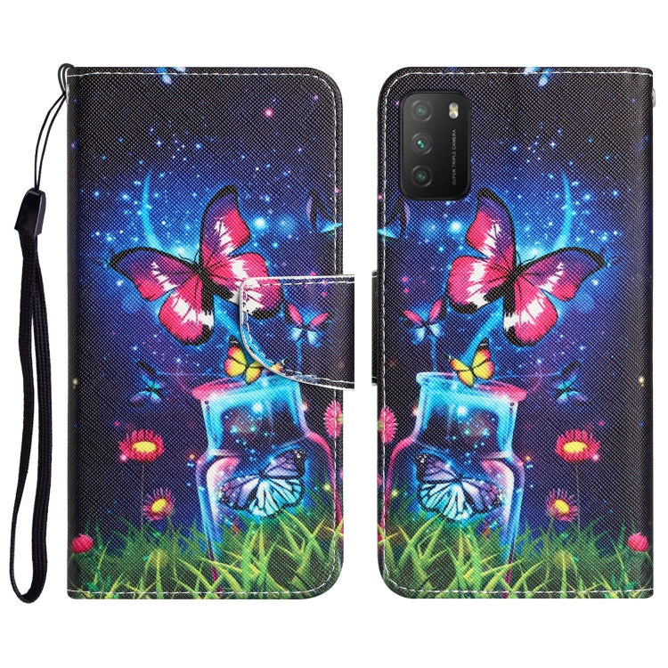Colored Drawing Leather Phone Case, For Xiaomi Poco M3