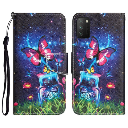 Colored Drawing Leather Phone Case, For Xiaomi Poco M3