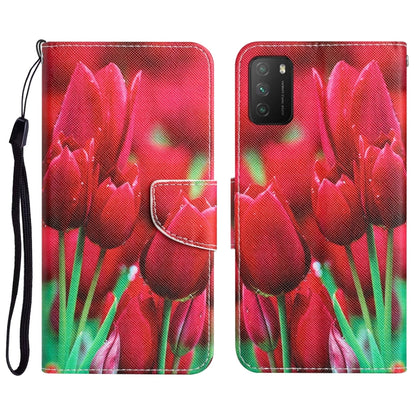 Colored Drawing Leather Phone Case, For Xiaomi Poco M3