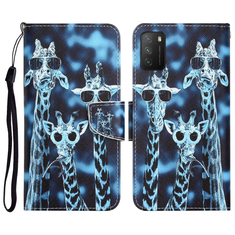Colored Drawing Leather Phone Case, For Xiaomi Poco M3
