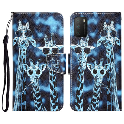 Colored Drawing Leather Phone Case, For Xiaomi Poco M3