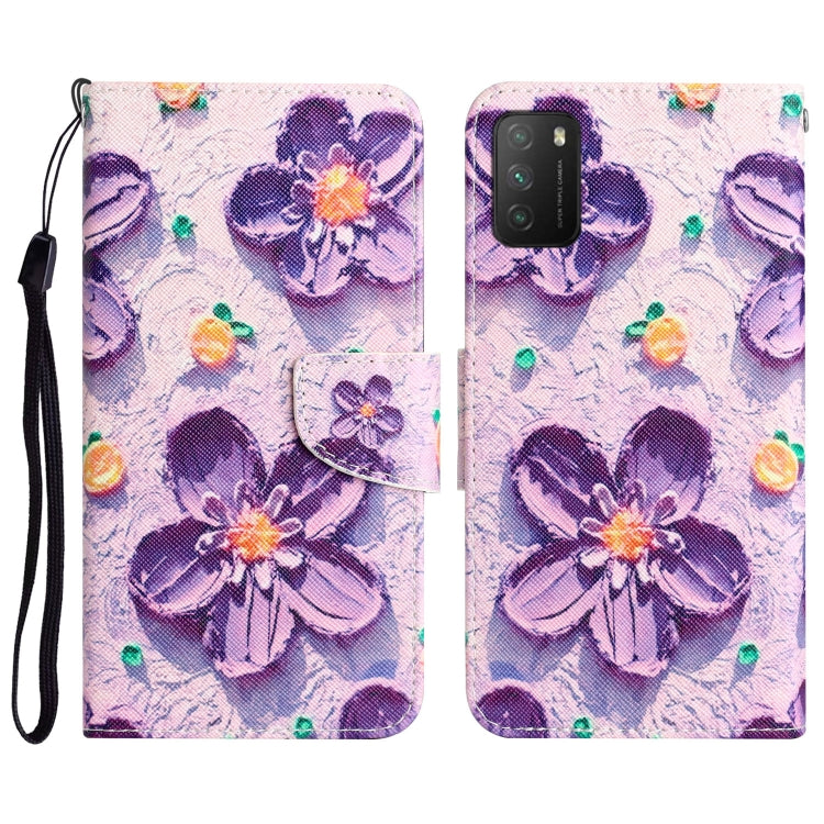 Colored Drawing Leather Phone Case, For Xiaomi Poco M3