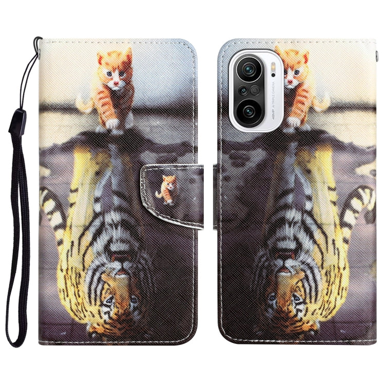 Colored Drawing Leather Phone Case, For Xiaomi Poco F3