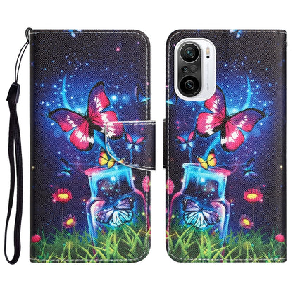 Colored Drawing Leather Phone Case, For Xiaomi Poco F3