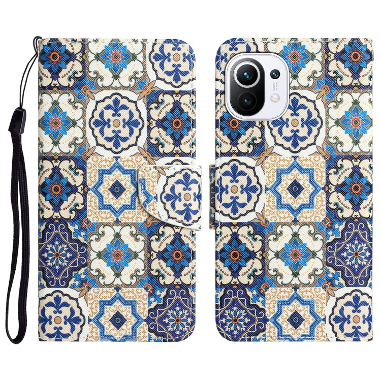 Colored Drawing Leather Phone Case, For Xiaomi Mi 11 Lite