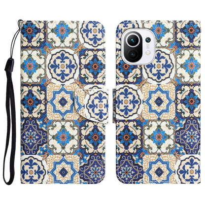 Colored Drawing Leather Phone Case, For Xiaomi Mi 11 Lite