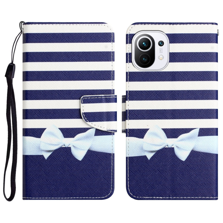 Colored Drawing Leather Phone Case, For Xiaomi Mi 11 Lite