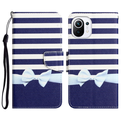 Colored Drawing Leather Phone Case, For Xiaomi Mi 11 Lite