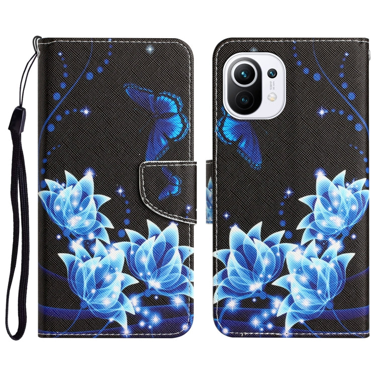 Colored Drawing Leather Phone Case, For Xiaomi Mi 11 Lite