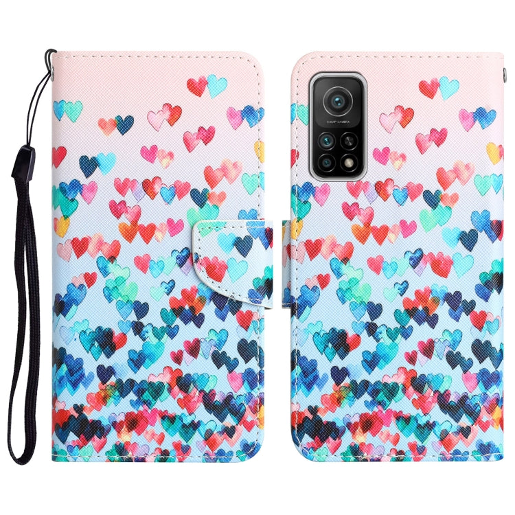 Colored Drawing Leather Phone Case, For Xiaomi Mi 10T 5G