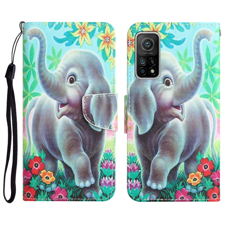 Colored Drawing Leather Phone Case, For Xiaomi Mi 10T 5G