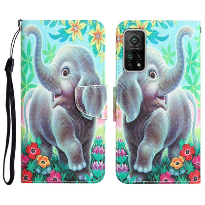 Colored Drawing Leather Phone Case, For Xiaomi Mi 10T 5G