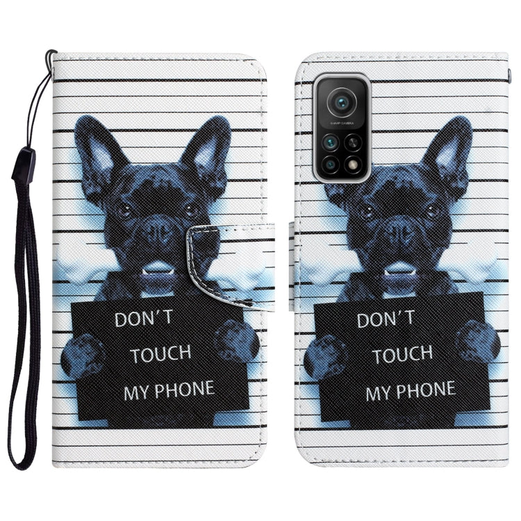 Colored Drawing Leather Phone Case, For Xiaomi Mi 10T 5G