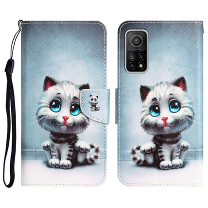 Colored Drawing Leather Phone Case, For Xiaomi Mi 10T 5G