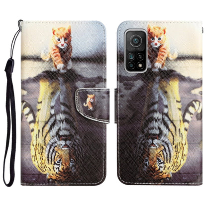 Colored Drawing Leather Phone Case, For Xiaomi Mi 10T 5G