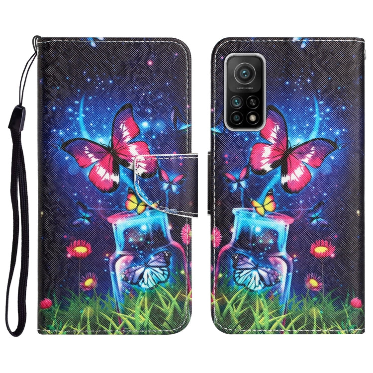 Colored Drawing Leather Phone Case, For Xiaomi Mi 10T 5G