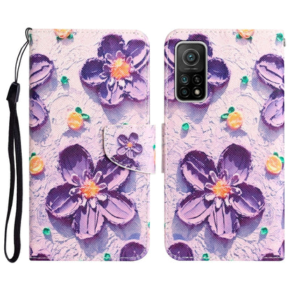 Colored Drawing Leather Phone Case, For Xiaomi Mi 10T 5G
