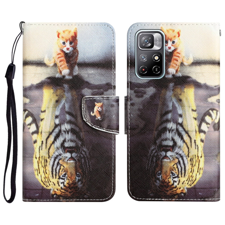 Colored Drawing Leather Phone Case, For Xiaomi Redmi Note 11 5G