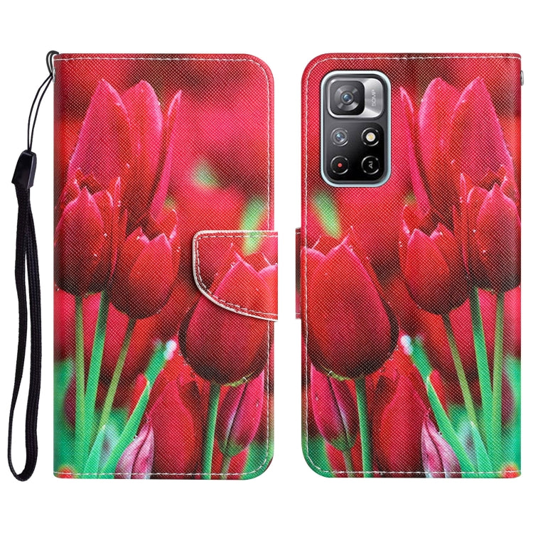 Colored Drawing Leather Phone Case, For Xiaomi Redmi Note 11 5G