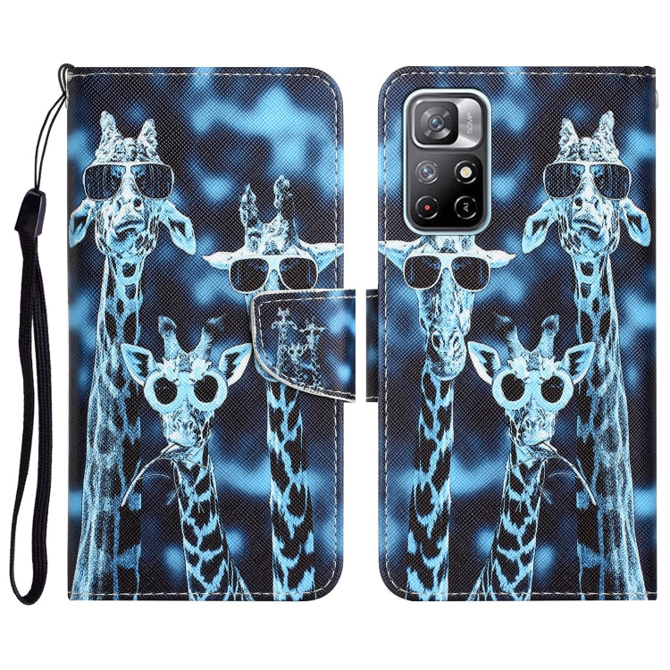 Colored Drawing Leather Phone Case, For Xiaomi Redmi Note 11 5G