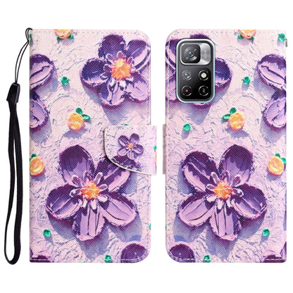 Colored Drawing Leather Phone Case, For Xiaomi Redmi Note 11 5G