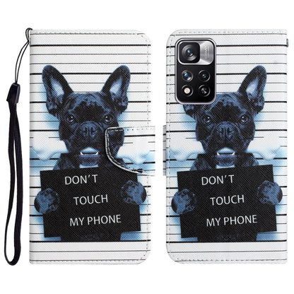 Colored Drawing Leather Phone Case, For Xiaomi Redmi Note 11 Pro 5G