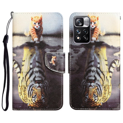 Colored Drawing Leather Phone Case, For Xiaomi Redmi Note 11 Pro 5G