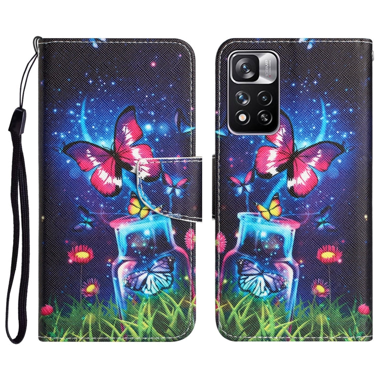 Colored Drawing Leather Phone Case, For Xiaomi Redmi Note 11 Pro 5G