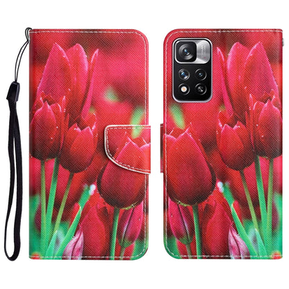 Colored Drawing Leather Phone Case, For Xiaomi Redmi Note 11 Pro 5G