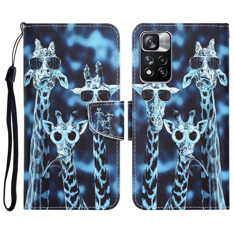 Colored Drawing Leather Phone Case, For Xiaomi Redmi Note 11 Pro 5G