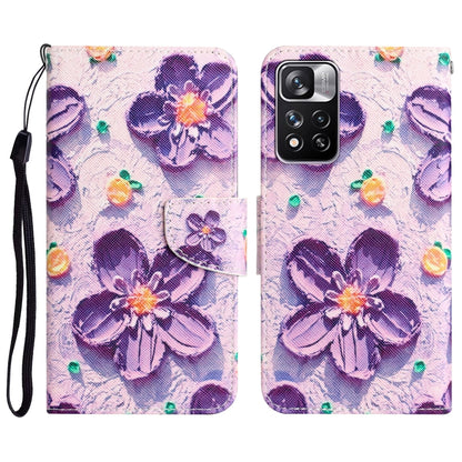 Colored Drawing Leather Phone Case, For Xiaomi Redmi Note 11 Pro 5G