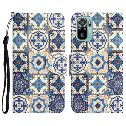 Colored Drawing Leather Phone Case, For Xiaomi Redmi Note 10 4G