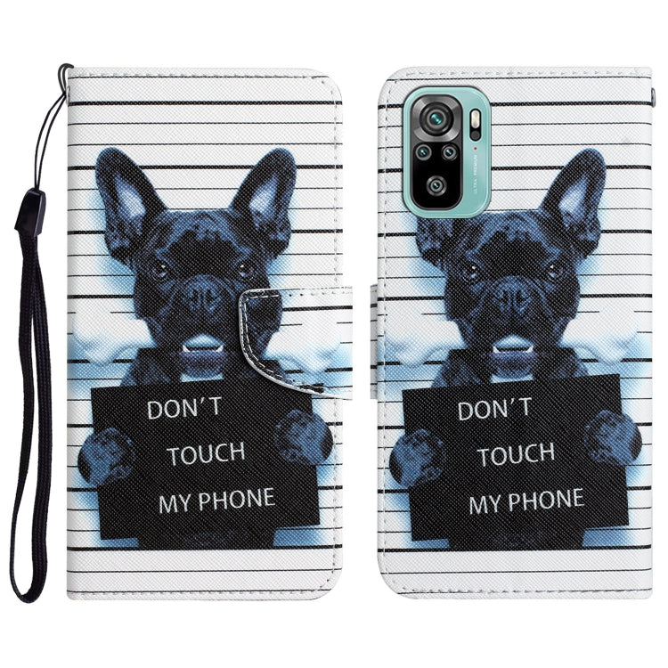 Colored Drawing Leather Phone Case, For Xiaomi Redmi Note 10 4G