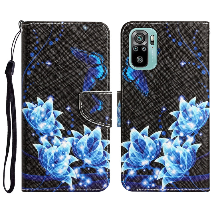 Colored Drawing Leather Phone Case, For Xiaomi Redmi Note 10 4G