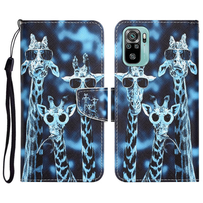 Colored Drawing Leather Phone Case, For Xiaomi Redmi Note 10 4G