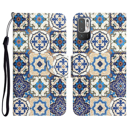 Colored Drawing Leather Phone Case, For Xiaomi Redmi Note 10 5G