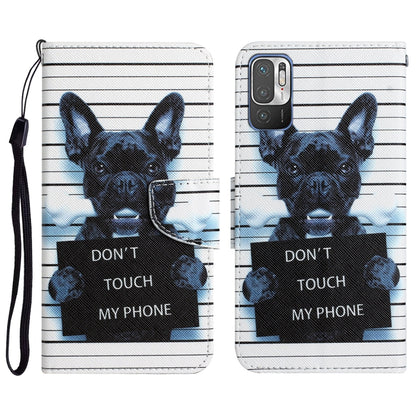 Colored Drawing Leather Phone Case, For Xiaomi Redmi Note 10 5G