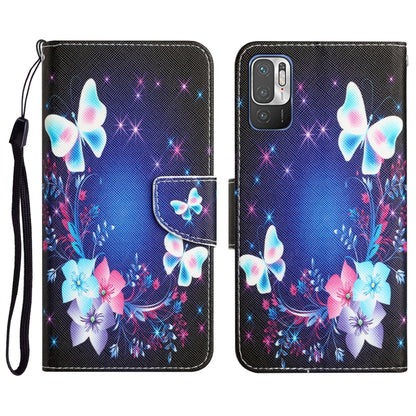 Colored Drawing Leather Phone Case, For Xiaomi Redmi Note 10 5G