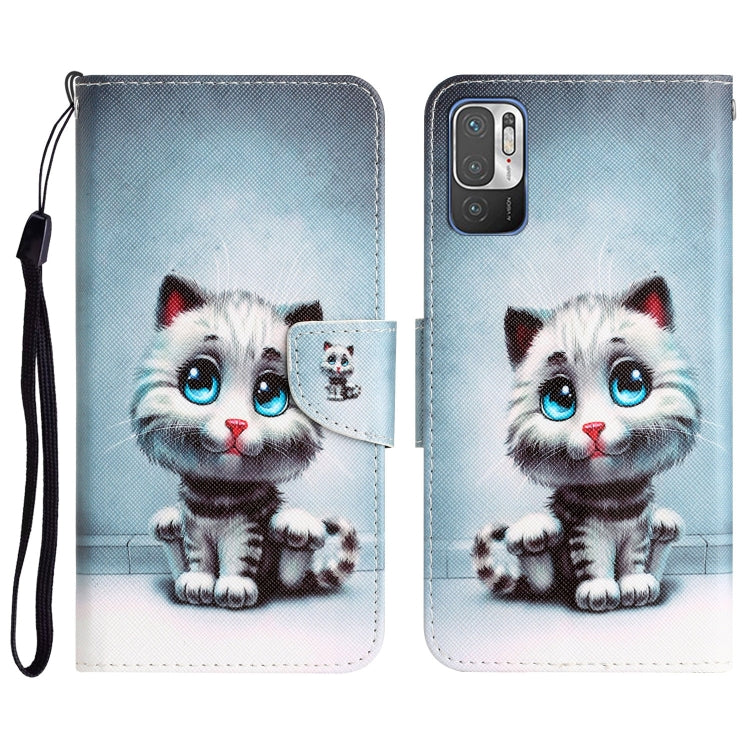 Colored Drawing Leather Phone Case, For Xiaomi Redmi Note 10 5G