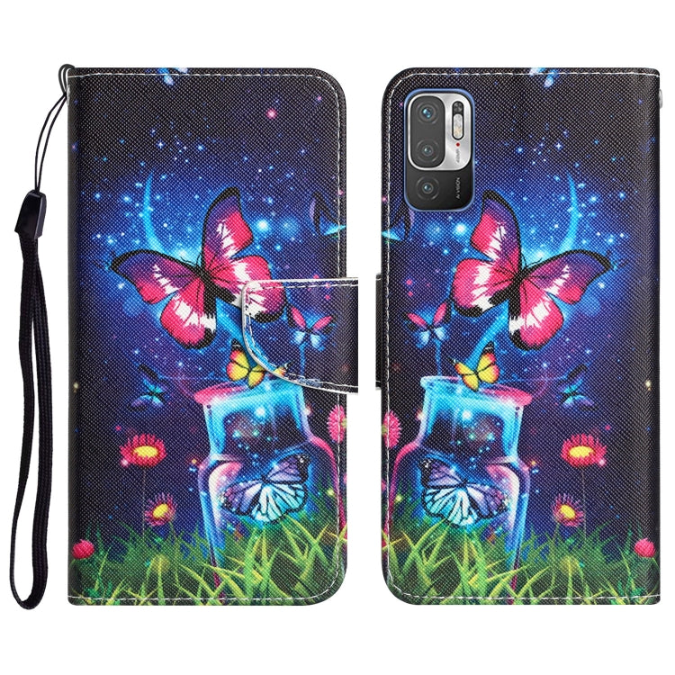 Colored Drawing Leather Phone Case, For Xiaomi Redmi Note 10 5G