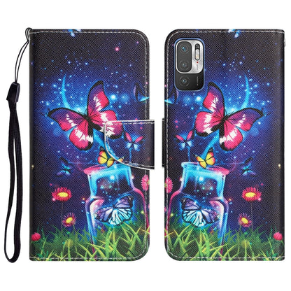 Colored Drawing Leather Phone Case, For Xiaomi Redmi Note 10 5G