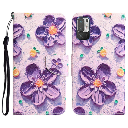Colored Drawing Leather Phone Case, For Xiaomi Redmi Note 10 5G
