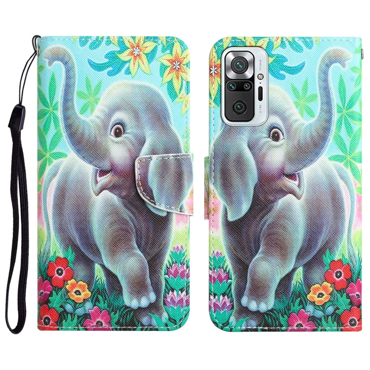 Colored Drawing Leather Phone Case, For Xiaomi Redmi Note 10 Pro 4G