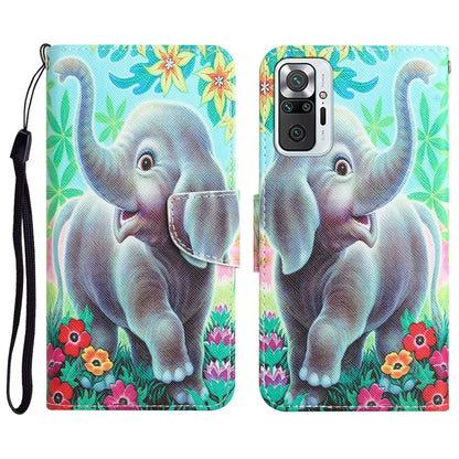 Colored Drawing Leather Phone Case, For Xiaomi Redmi Note 10 Pro 4G