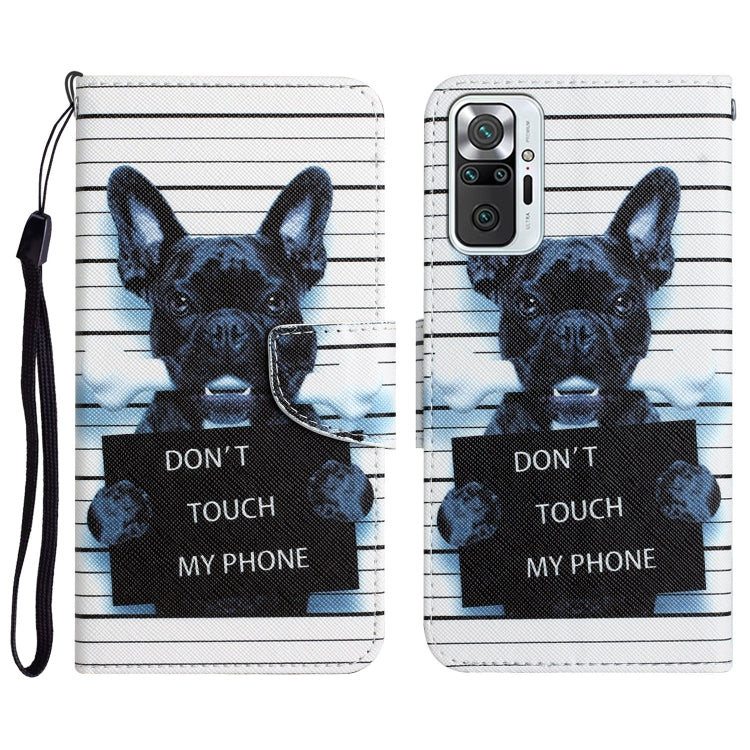 Colored Drawing Leather Phone Case, For Xiaomi Redmi Note 10 Pro 4G