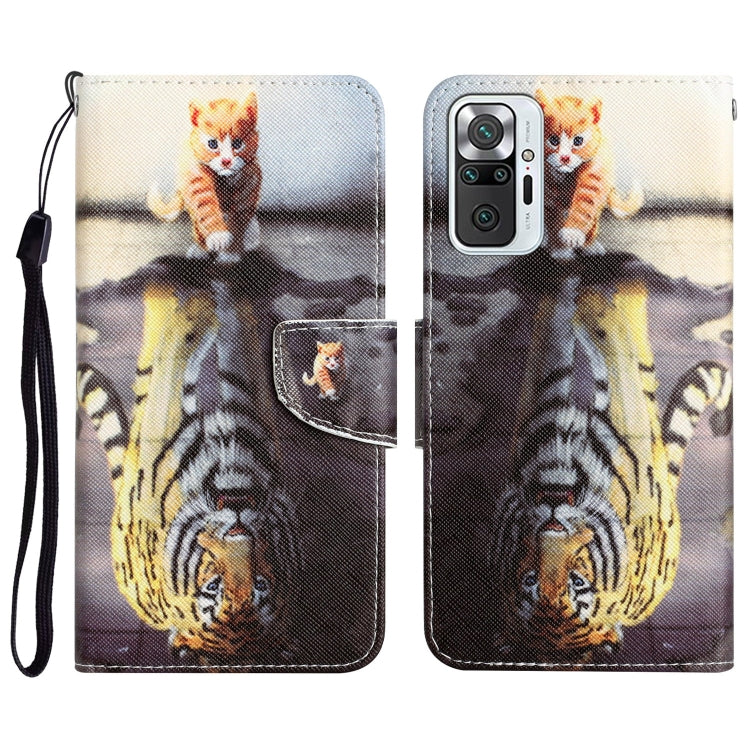Colored Drawing Leather Phone Case, For Xiaomi Redmi Note 10 Pro 4G